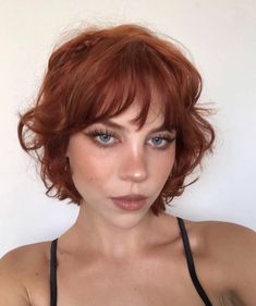 Short Ginger Hair Styles, Red Shaggy Bob, Short Hairstyle Women Ginger, Dark Ginger Hair Short, Pixie Ginger Hair, Short Wavy Ginger Hair, Copper Red Short Hair, Short Dark Ginger Hair, Short Auburn Hair With Bangs