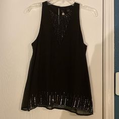 Bke Boutique Size M Black Tunic Top With Beads And Sequins Bought Brand New From Buckle Worn Twice Excellent Condition Black Beaded Top For Night Out, Glamorous Black Beaded Tops, Sequin Tunic, Black Tunic Tops, Black Tunic, Black Beads, Tunic Top, Tunic Tops, Buckle