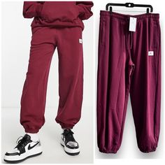 New W/Tags Nike Jordan Flight Fleece Pants /Joggers Color: Cherrywood Red Retail $80 Product Details 100% Cotton Made In Vietnam Machine Wash Elastic Waistband With Drawstring Tie Side Slant Pockets Nike Joggers Red, Jordan Red, Womens Jordans, Fleece Pants, Fleece Joggers, Nike Jordan, Red Purple, Nike Air Jordan, Jogger Pants