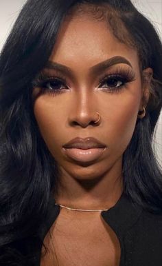 Natural Makeup On Black Women, Classy Makeup Black Women, Dark Skin Everyday Makeup, Everyday Makeup Looks For Black Women, Beat Face Black Women, Makeup Looks For Black Women Natural, Brown Makeup Looks Black Women, Neutral Makeup Looks Black Women, Soft Glam Birthday Makeup