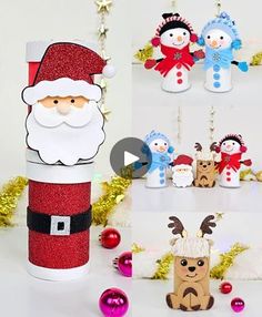 christmas decorations made out of toilet paper rolls