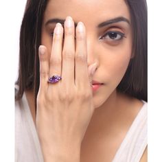 "Classic Amethyst Silver Ring / Amethyst Oval Silver Ring for Women / February Birthstone Ring Flaunt yourself with this amethyst cocktail ring. The natural gemstones have a combined weight of 1.80 carats and are set in .925 sterling silver with rhodium plating. The purple hue of this ring adds a pop of color to any look! The understated design and vibrant stones make this ring perfect for every occasion. amethyst ring, amethyst silver ring, classic amethyst silver ring for women, amethyst ring, Adjustable Silver Oval Amethyst Ring, Silver Amethyst Birthstone Ring, Round Cut, Adjustable Silver Amethyst Ring, Oval Shape, Heart-shaped Sterling Silver Amethyst Birthstone Ring, Elegant Silver Amethyst Ring, Oval Cabochon, Prasiolite Ring, February Birthstone Ring, Amethyst Cocktail Ring, Silver Ring For Women