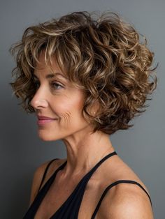 Effortless Feminine Pixie Cuts to Try Short Curly Bob Hairstyles Over 50, Curly Pixie Bob Haircut, Curly Bobs For Older Women, Hair For Women Over 50, October Hair, Down Hairstyles With Braids, Feminine Pixie Cuts, Cortes Bob, Curly Bobs