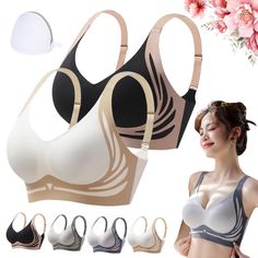 PRICES MAY VARY. 【Wireless Comfort】Super gather bra offers wireless freedom, eliminating the discomfort and constriction often associated with traditional wired bras. This design allows for a seamless fit that feels natural and comfortable, making it perfect for all-day wear. 【Super Gather Bra Wireless Push-Up Bra】Lifting Anti-Sagging Wireless Push-Up Bra features a push-up design that gently lifts and shapes your bustline, creating a more curvaceous and feminine silhouette. The lift effect not Gather Bra, Super Push Up, Support Bra, Feminine Silhouette, Seamless Bra, Support Bras, Push Up Bra, Submarine, Push Up