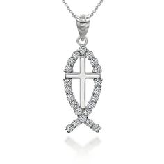 Description: 925 Sterling Silver Christian Cross Jesus Christ Ichthus Fish Pendant Necklace Item No.: Ba176 Metal Type: .925 Sterling Silver With Stamped 925 Metal Color: Silver. Measurement: Pendant Only Weight: 1.22 Grams Pendant With Chain Weight: 3.0 - 4.0 Grams Height W/Bail: 1.12 In Width: 0.36 In Rolo Chain Available In 16", 18", 20", 22" Note: Made In Usa. Please Allow 10-15 Days To Be Shipped. Football Necklace, Fish Pendant Necklace, Cross Necklace Sideways, Phoenix Necklace, Cross Jesus, Fish Pendant, Dog Pendant, Round Pendant Necklace, Infinity Necklace