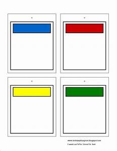 four different colored rectangles are shown in the same color and size, each with one