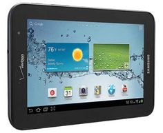 an image of a tablet with water on it's screen and the display showing icons