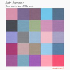 colorwise.me Shaded Summer, Complexion Colors, Colour Analysis, Summer Soft