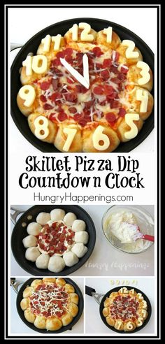 the skillet pizza dip is ready to be eaten