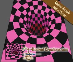 There's A Hole In My Bed - Pink - SC (Single Crochet) Throw Blanket Graphghan Crochet Pattern - PDF Download Graphghan Crochet, Homemade Blankets, Crocheted Cow Pattern, Afghan Stitch, Crochet For Beginners Blanket, Crochet Blanket Designs, Crochet Blanket Afghan, Crochet Throw Blanket, Crochet Cow