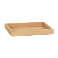 an empty cardboard tray on a white background