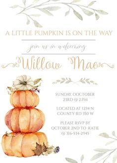 a little pumpkin is on the way for us to celebrate