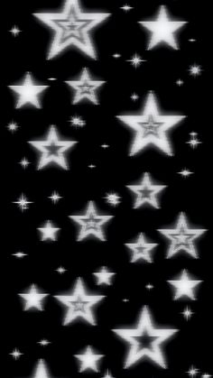 black and white stars are in the air