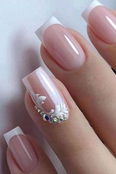 Bridal Nails Designs, Manicure Nail Designs, Her Nails, Pretty Nail Art Designs, Wedding Nails Design, Long Acrylic, Nail Art Wedding, Bride Nails, Pretty Nail Art