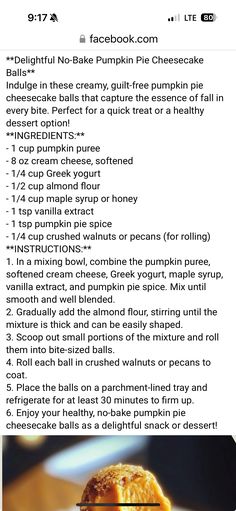 the recipe for pumpkin pie is shown in an instagramtion on facebook, and it appears to have been altered