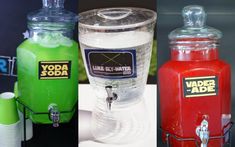 there are three different types of soda dispensers