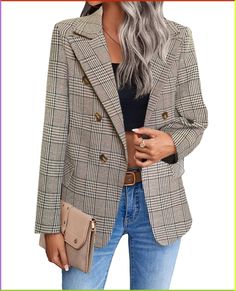 Womens Christmas Tops, Business Elegant, Tweed Blazer Women, Business Casual Top, Blazer For Women, Plus Size Blazer, Christmas Outfits Women, Blazer Jackets For Women, Business Casual Outfits For Women