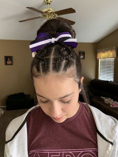 Braided Sporty Hairstyles, Race Day Hair, Volleyball Hair Bows, Tennis Hairstyles, Soccer Hair