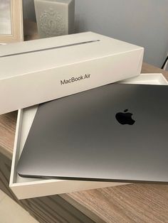 an apple macbook air in its box