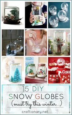 snow globes are the perfect winter craft for kids and adults to make their own ornaments