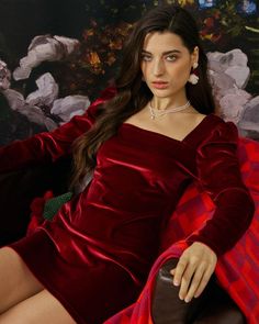 10% Off Sitewide Code: NY10 | FREE SHIPPING ON ORDERS OVER $69 Velvet Texture, Velvet Mini Dress, Red Bodycon Dress, The Velvet, Mini Velvet Dress, Square Necklines, Strapless Bra, Retro Dress, Velvet Dress