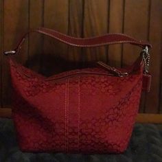 Never Used, Had It In My Closet This Whole Time. Authentic Coach Bag. Red Rare Red Hobo Bag With Detachable Strap For Evening, Formal Red Rectangular Hobo Bag, Formal Rectangular Red Hobo Bag, Formal Red Hobo Bag, Red Coach Shoulder Bag With Detachable Handle, Red Pouch Hobo Bag For Shopping, Chic Red Hobo Bag In Pouch Shape, Chic Red Hobo Pouch Bag, Coach Red Evening Bag