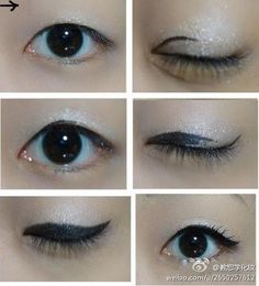 Monolid Eyeliner, Eye Makeup Glitter, Perfect Cat Eye, Makeup List, Makeup For Blondes, Eye Liner Tricks