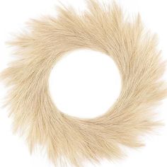 an animal fur wreath on a white background