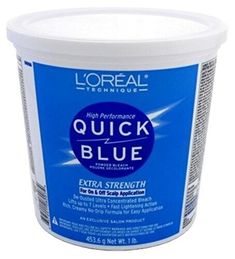 L'OREAL QUICK BLUE Bleach TUB 16 oz. L'OREAL QUICK BLUE Bleach TUB 16 oz. This high performance powder bleach delivers faster and brighter, superior lightening power. It is Dust-free, Non-drip concentrated formula, extra strength lightening action lifts up to 7 levels, for easy on-scalp or off-scalp application and stays moist and creamy throughout application and processing. FOR PROFESSIONAL PURCHASE ONLY. Shipping: Orders are ship Monday through Friday only except for Holidays. Items are ship within the US through USPS Priority Mail, FirstClass Mail or UPS and we will also include tracking number. Free Shipping Items are applied to lower 48 states only. Shipping to Alaska, Guam, Hawaii, Puerto Rico, APO and FPO should pick USPS Priority Mail option, any other method will not be accepted. Whiten Underarms Fast, How To Whiten Underarms, Bleach Hair, Hair Bleach, Bleaching Your Hair, Bleached Hair, Hair Quality, L Oreal, Professional Hairstyles