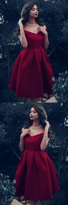 Knee Length Gown, Birthday Outfit Ideas For Women, Dresses For Teens Wedding, Prom Dress Short, Dress Short Prom, Red Evening Gowns, Knee Length Bridesmaid Dresses, Prom 2020, Tulle Homecoming Dress