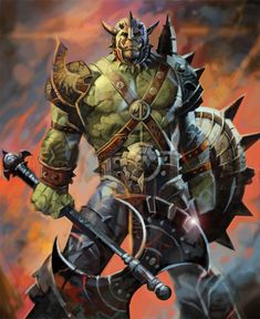 Orc Art, Concept Creature, Blizzard Warcraft, Half Orc, Dnd Inspiration