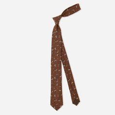 Brown Tie, Men's Tie, Tie Bar, Ties Mens, Floral Tie, Neck Tie, Bar, Floral