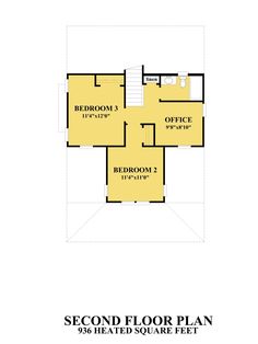 the second floor plan for this home