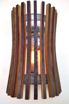 a light that is made out of wood