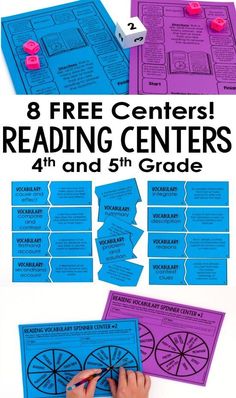 a poster with instructions for reading centers and activities to help students learn how to read