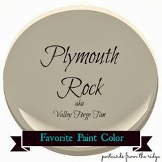 a white plate with the words plymouth rock on it's front and back side