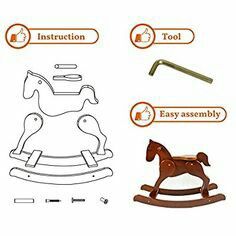 a wooden rocking horse with instructions on how to make it