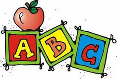 an apple sitting on top of blocks that spell out abc and c with the letters below it