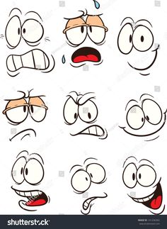 cartoon faces with different expressions clipart cut files and stock photos, royalty free images