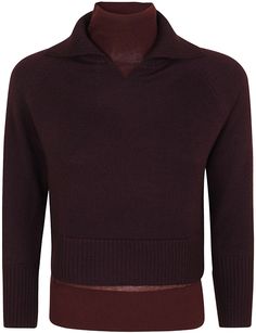 Wool cotton top in burgundy. Layer Sweater, Double Layer Top, British Fashion Awards, Layered Sweater, Versace Shop, Cameron Diaz, Michelle Williams, Layer Top, Fashion Awards