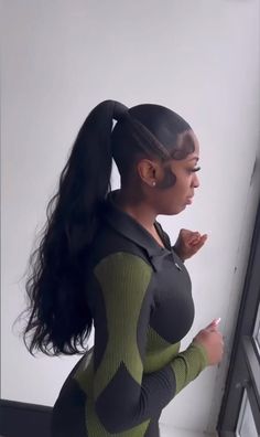 Older Hairstyles, Soft Hairstyles, Sleek Back Hair, Teenage Hairstyles, Stylish Ponytail, Ponytail Girl, Natural Hair Bun Styles, Cheerleading Hairstyles, Weave Ponytail Hairstyles