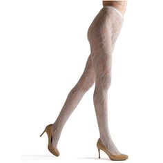 Finally, tights as unique and elegant as you. The Lace Cut-Out Fishnet Tights adorn your legs in sartorial art, weaving every inch into delicate lace florals that add sophistication to every step you take. Made with the finest yarn and a stretchable waist, these tights offer complete comfort through the day, so you always walk with confidence. Fitted Cream Thigh-high Stockings, White Stretch Lace Hosiery, Elegant Stretch Lace Legwear, Elegant Lace Stretch Legwear, Elegant Tight Lace Hosiery, Elegant Fitted Lace Hosiery, Elegant White Stretch Legwear, Elegant Lace Hosiery, Fitted Cream Thigh-high Tights