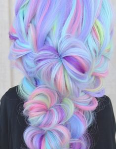 Reveal Your Rainbow: Hidden Rainbow Hair That Shines Unicorn Hair Color, Vivid Hair Color, Cute Hair Colors, Hair Color Crazy, Special Occasion Hairstyles