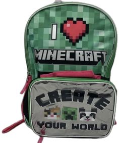 Minecraft Backpack, Love Minecraft, Minecraft Create, Lunch Box Set, Girls 16, Box Set, Minecraft, Create Yourself, Boy Or Girl