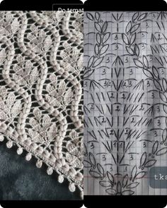 two different types of crocheted fabric