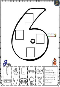 the number six worksheet for preschool