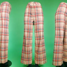 Vintage Wool Plaid Pants. 60s/70s High Rise Wide Leg. 3232 | Etsy UK Retro Plaid Wide-leg Pants, Retro Plaid Pants For Fall, Vintage Wool Pants For Fall, Vintage Plaid Pants For Fall, Retro Wool Bottoms For Fall, Vintage Wide Leg Full Length Pants For Fall, Fitted Vintage Wide Leg Pants For Fall, Vintage Wide Leg Plaid Bottoms, Vintage Wide Leg Pants For Fall