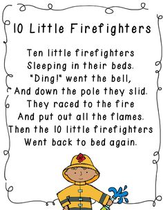 a firefighter poem for kids to read