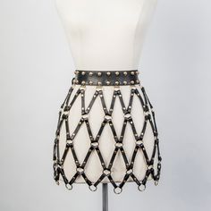 Zana Bayne FW15 ‘Diamante Belted Skirt’ Zana Bayne, Harness Fashion, Belted Skirt, Looks Black, Leather Harness, Fashion Project, Amazing Outfits, Festival Looks, Skirt Belt