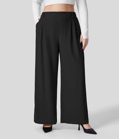 Wideleg Pants Outfit, Wide Leg Pants Plus Size, Italy Outfits, Ultra Wide, Bleach Wash, Plus Size Pants, Professional Outfits, Work Pants, Side Pocket